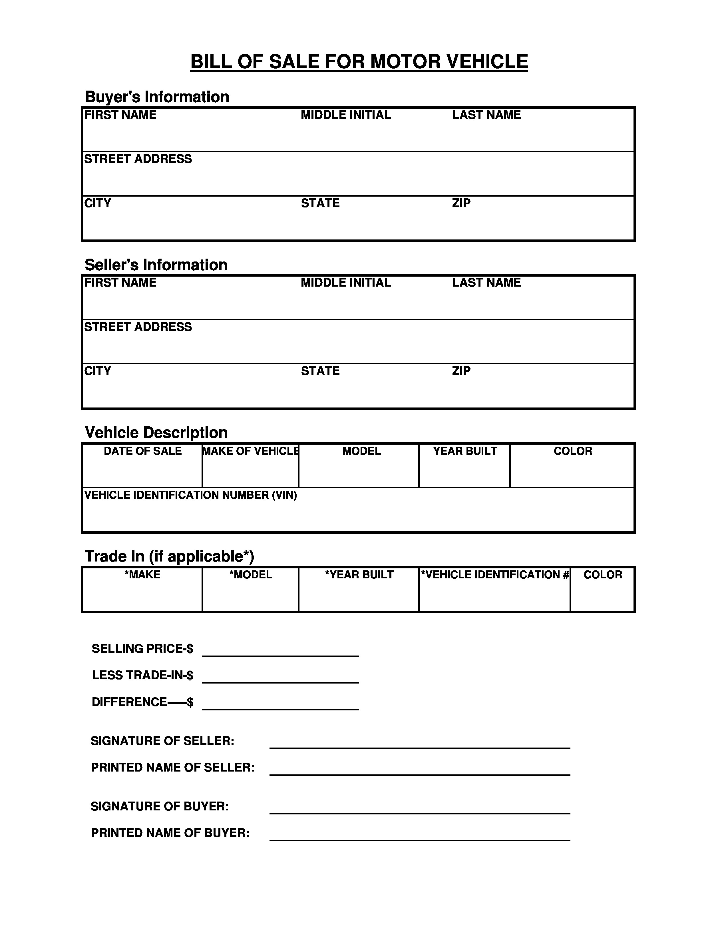 tennessee dmv bill of sale form forms archive